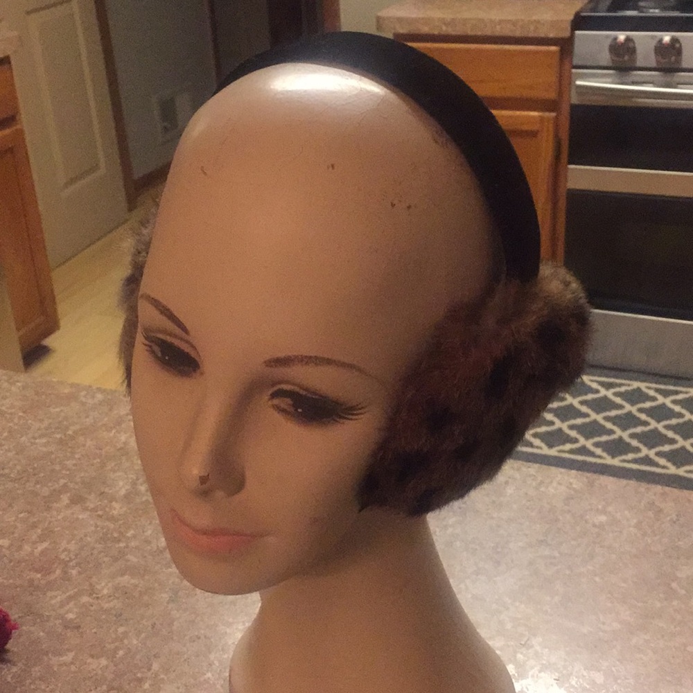 Fur and velvet earmuffs
